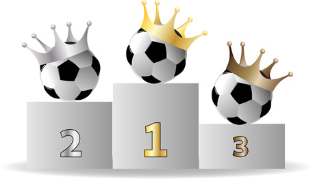 awarding medals to the football throne
